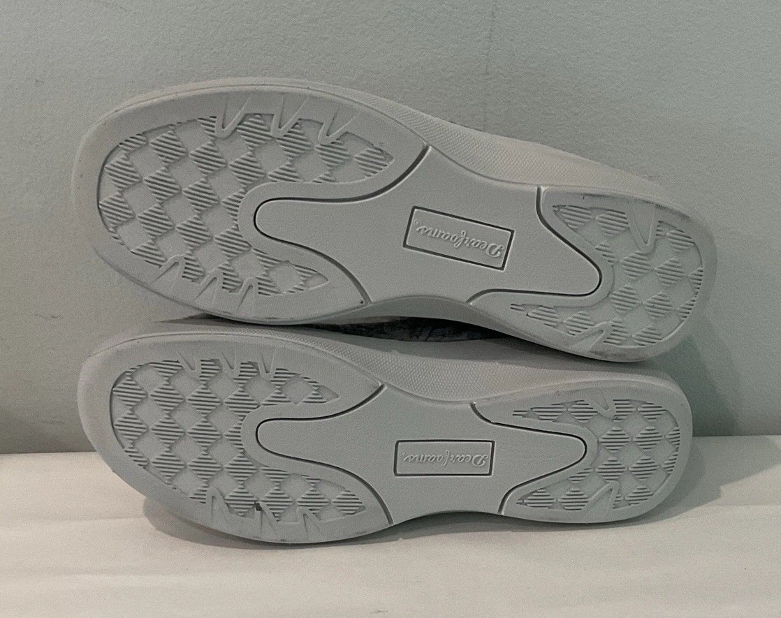 Dearfoams Naomi Women Sz 8 Light Gray Double Gore Ankle Bootie Fur Trim Zip