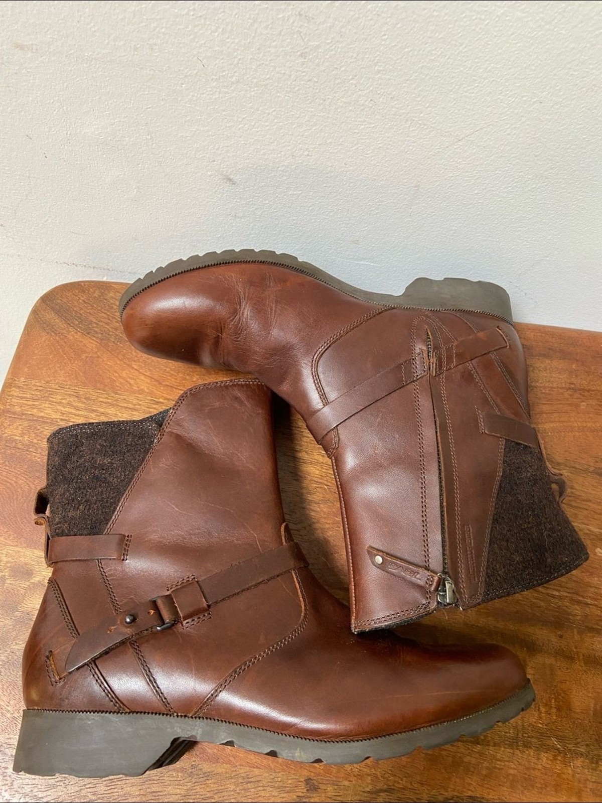 Teva De La Vina Wool Leather Ankle Boots Waterproof