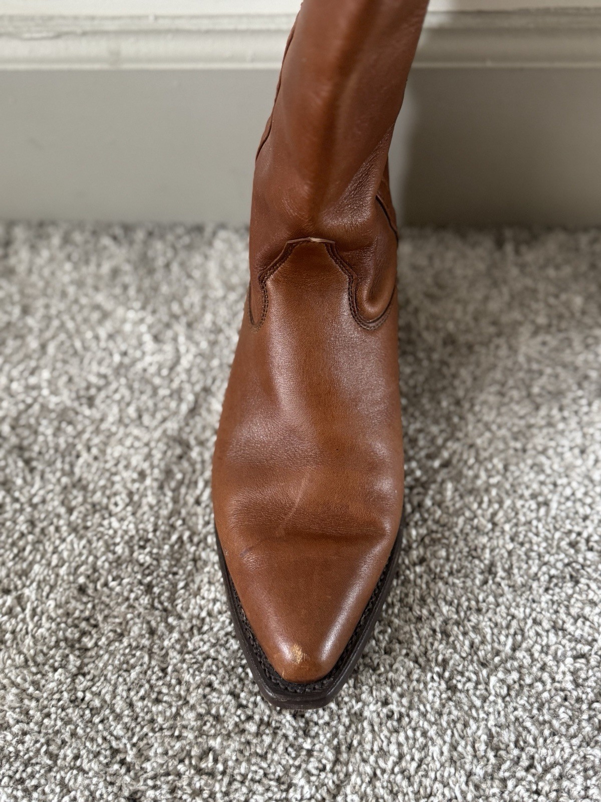 Vintage Leather Wrangler Women’s Riding Boots Calf Western Cowboy 8.5