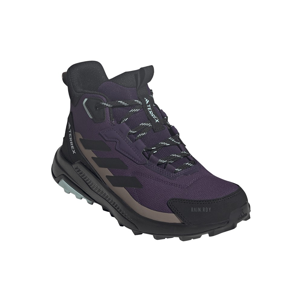 adidas Terrex Anylander Mid Rain.Rdy Hiking Womens Purple Sneakers Athletic Sho