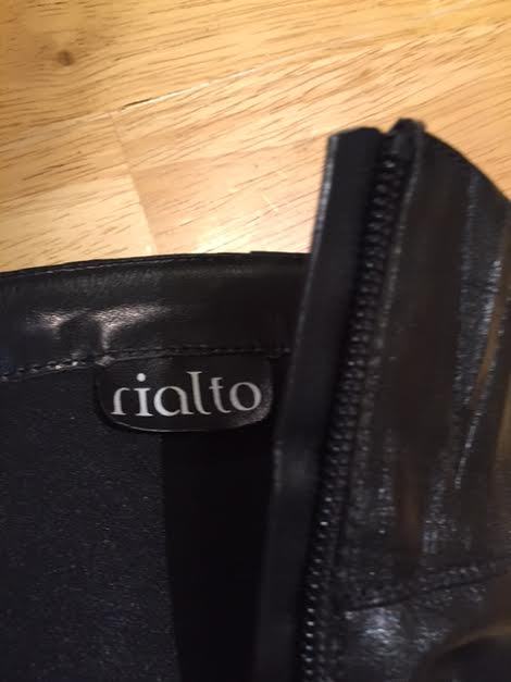 Rialto half calf black women’s zip boots size 6M heels 3.5 in. top to bottom 13