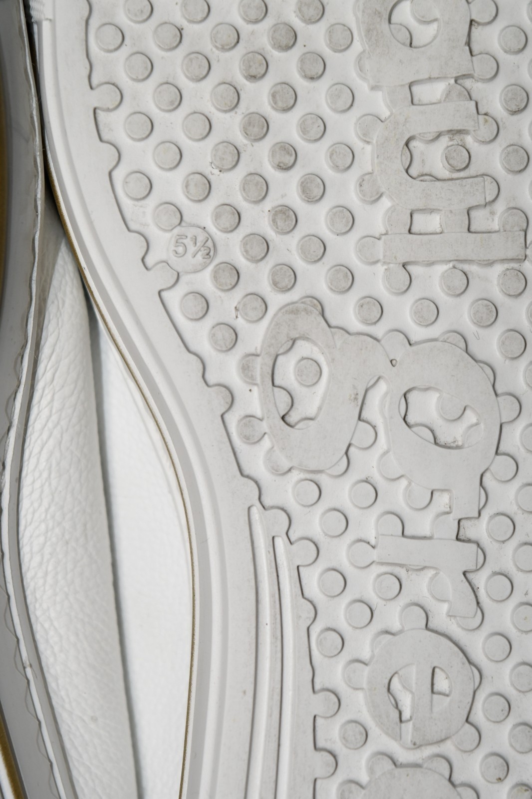 $470 Paul Green Sophie Sneaker low top WHITE LEATHER PATENT CAP TOE 8 (TD21.5)