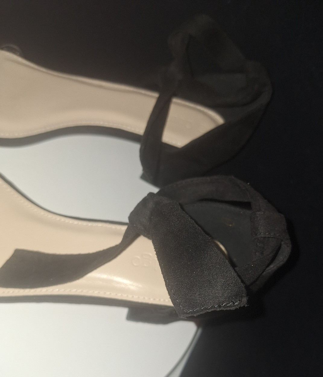 Coutgo Ankle Tie Heeled Sandals One Band Bowknot Chunky Block Heel Sandal Shoe