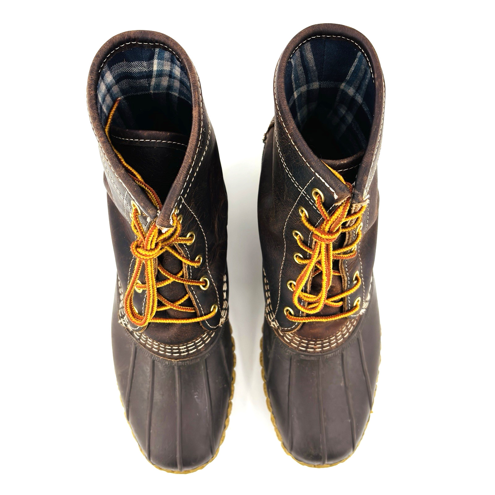 Womens 10 M L.L. Bean 8″ Duck Boots Brown Leather Waterproof Rain Hunting 511773