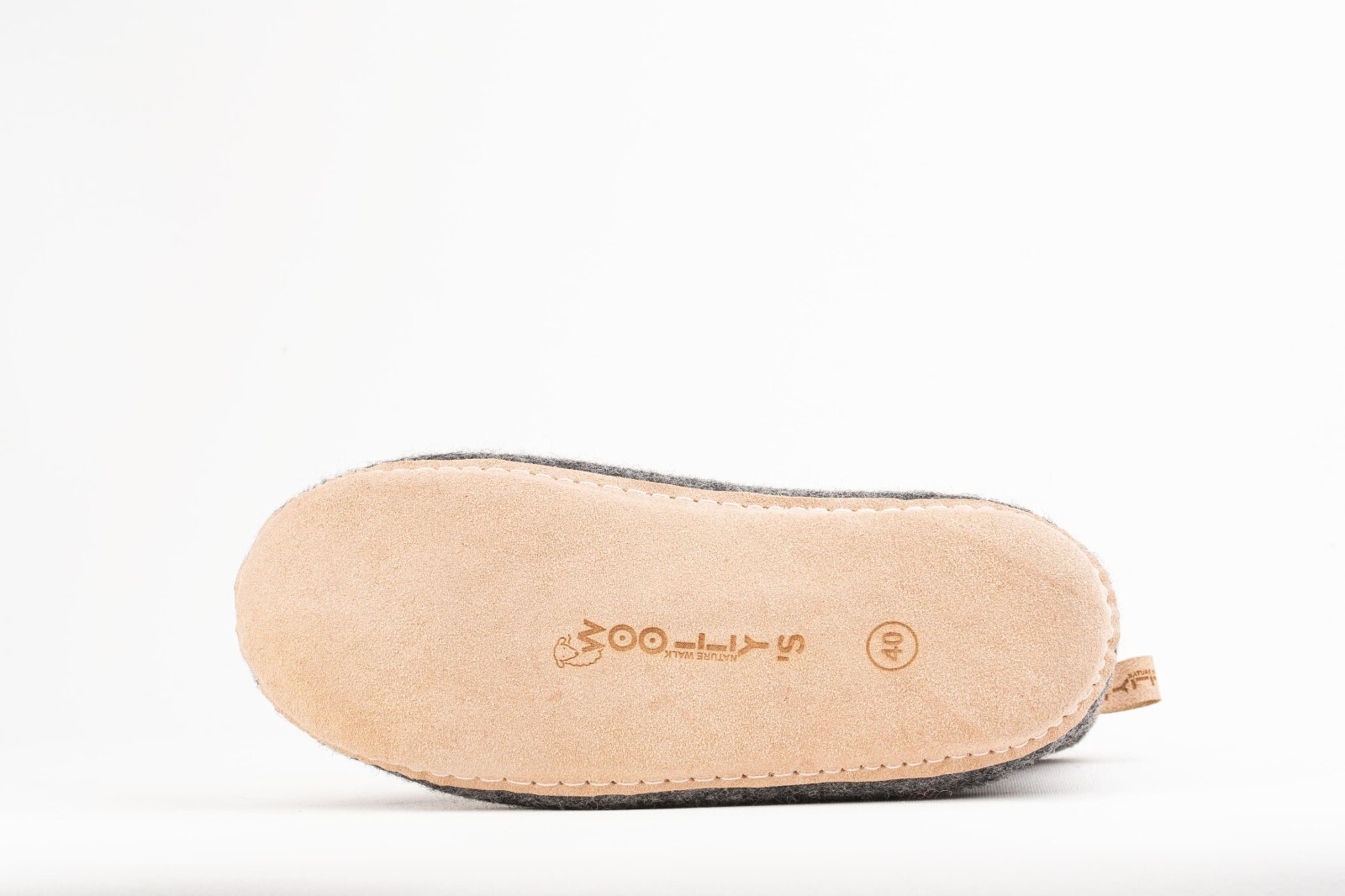Woollyes Charcoal Indoor Boots with Leather Sole – Cozy and Stylish Footwear