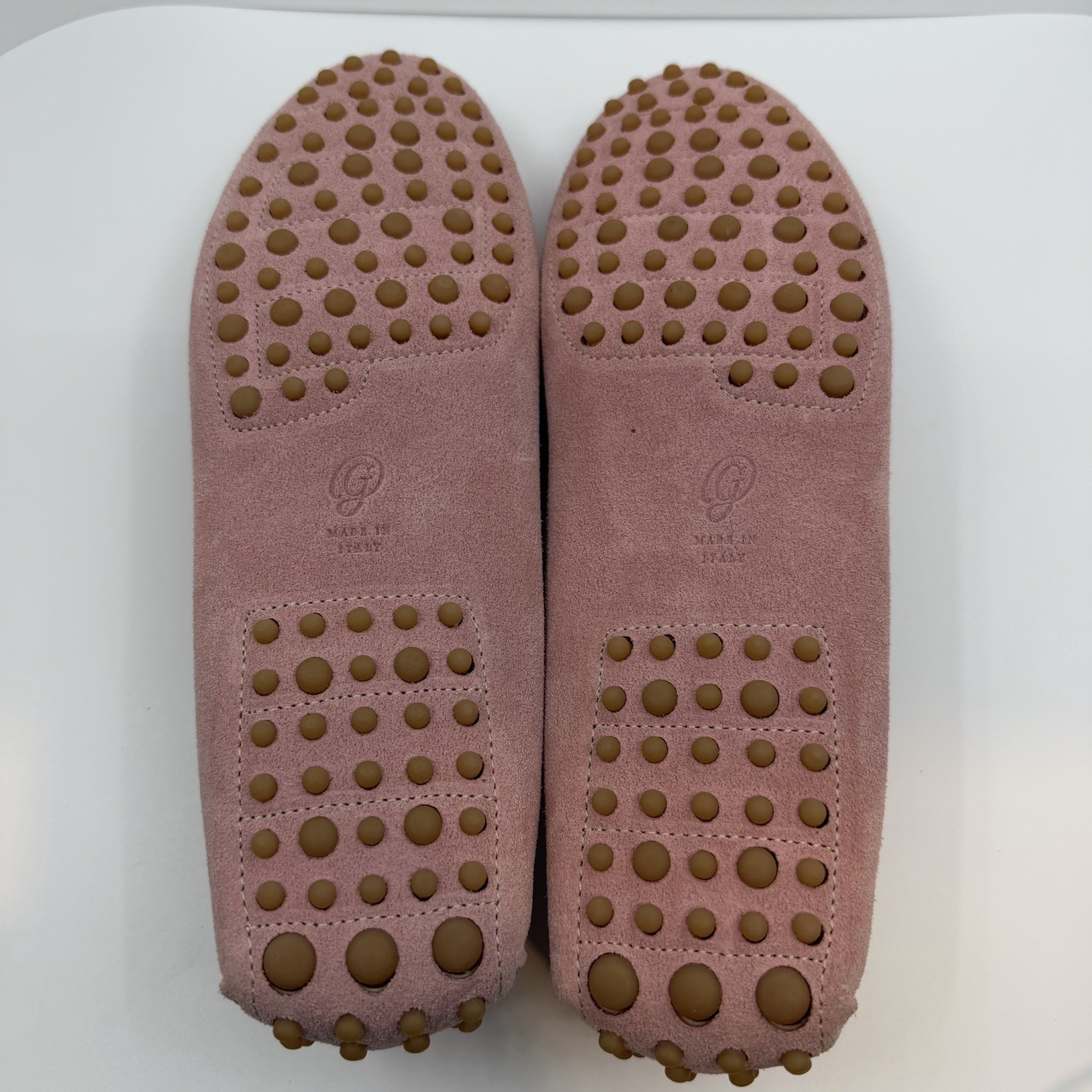 M Gemi The Felize Italy Suede Moccasins Pale Blush Women’s 39.5 / 8.5W Or 9N
