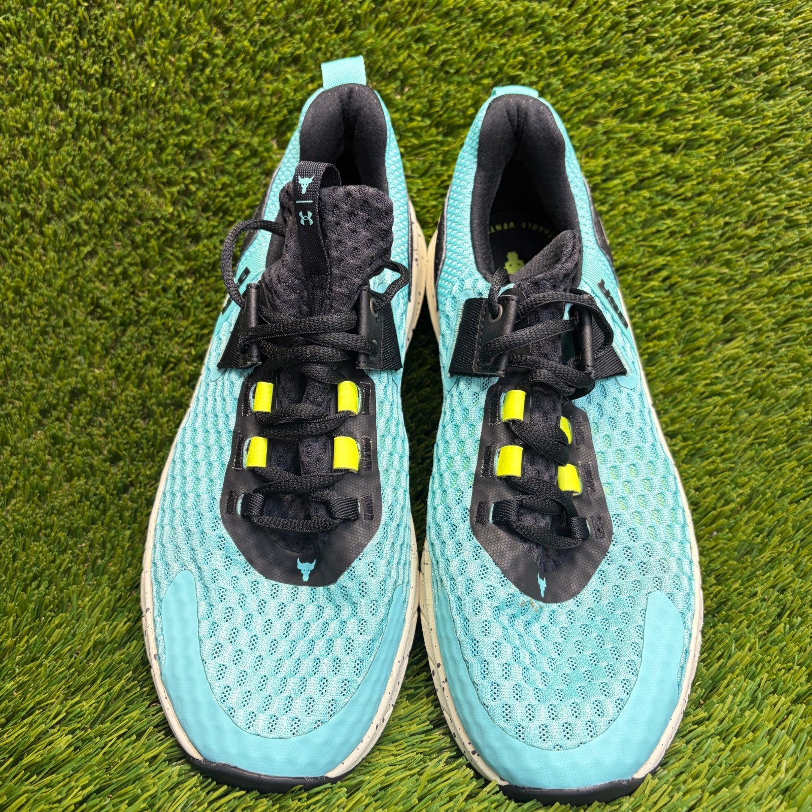 Under Armour Project Rock BSR Womens Size 10 Blue Black Running Shoes Sneakers