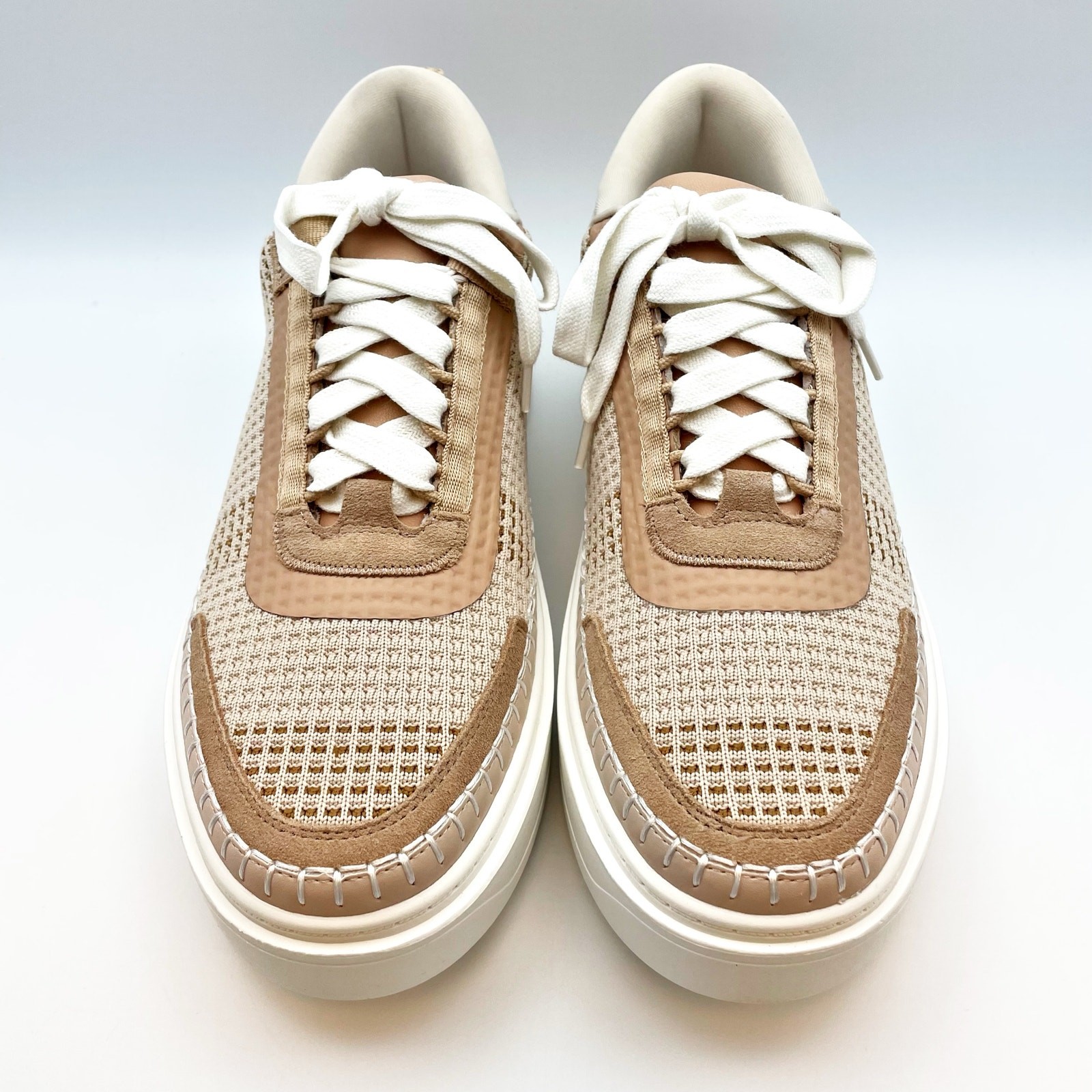 Steve Madden Womens Charlie-W Sneaker US 10 M Tan Light Brown Lace-Up NIB