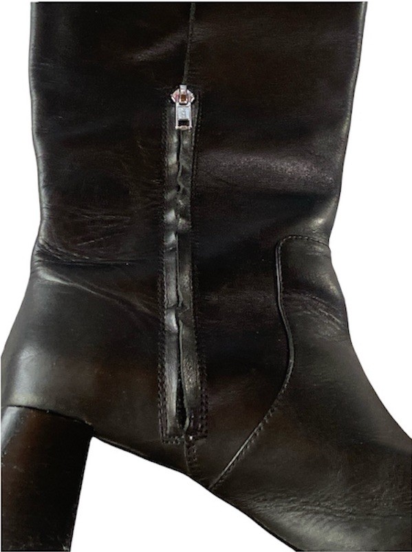 Madewell The Zane knee-high Boots In Leather tall riding True Black 8.5