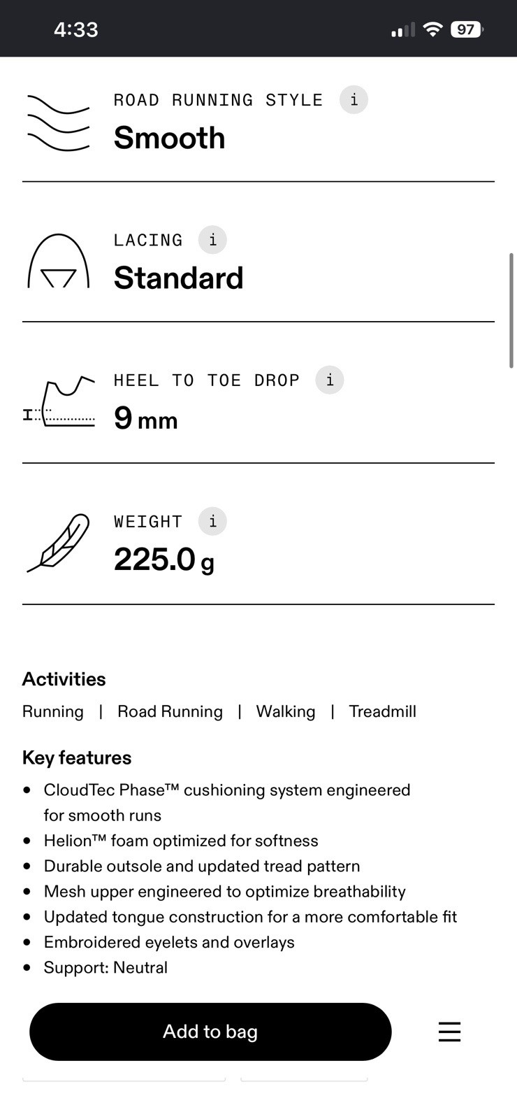 ON Cloudsurfer 2 Womens Size 9 Medium Width Tangerine Ivory