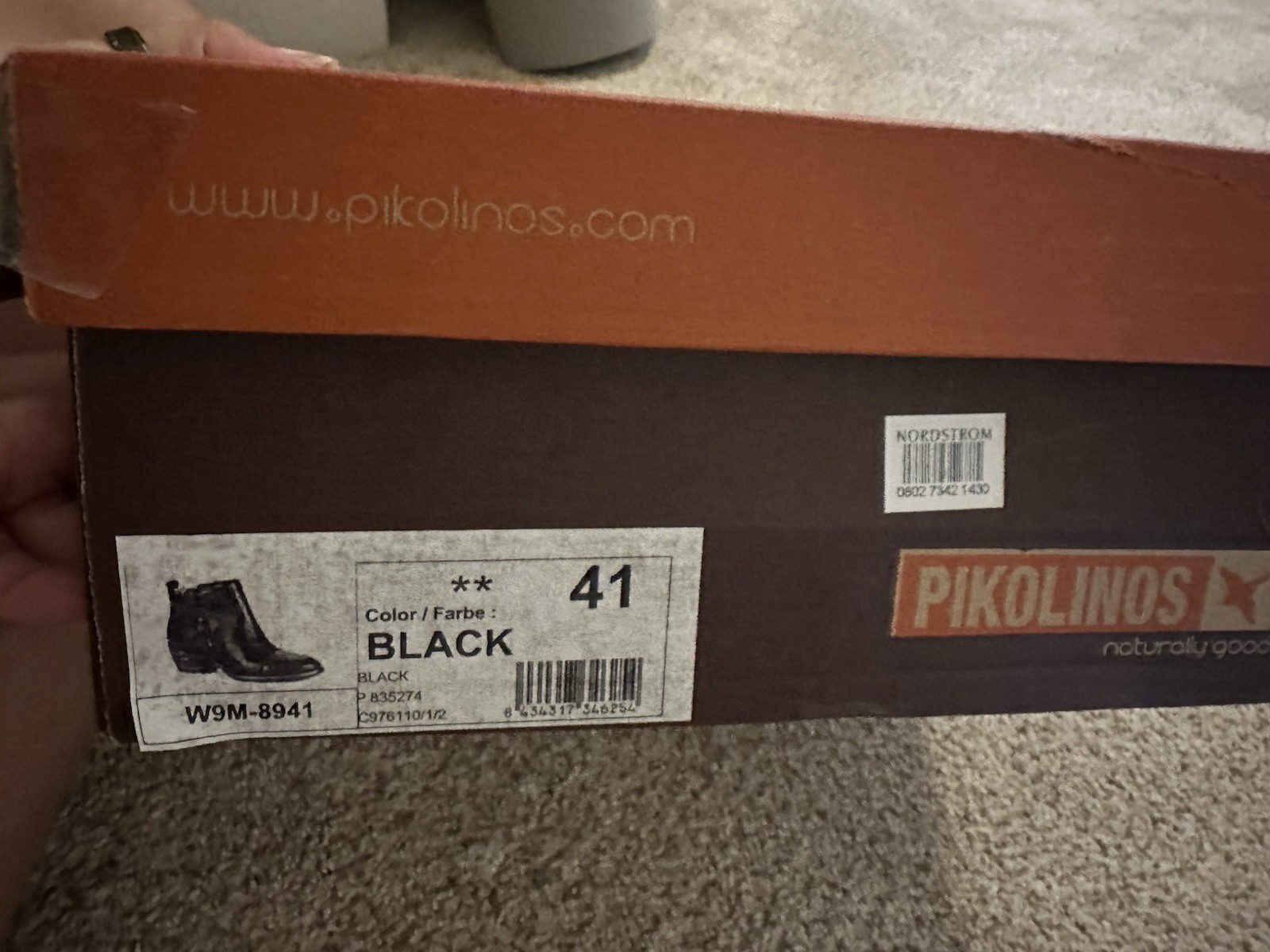 Pikolinos Black Leather Ankle Bootie W9M-8941 Zip Tassel Round Toe US 10