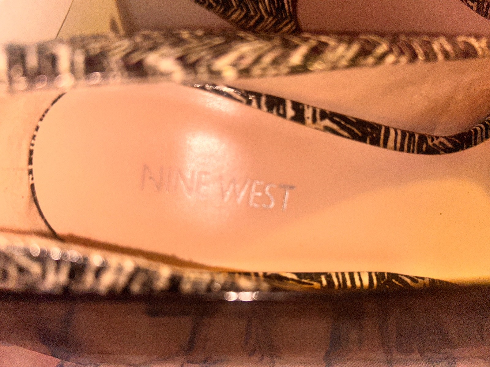 nine west heels size 11 black and white