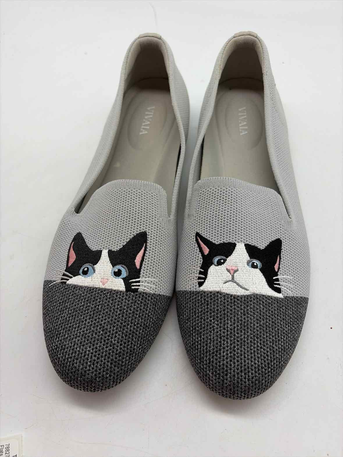 Vivaia Grey Size 39.5 Loafer Flats