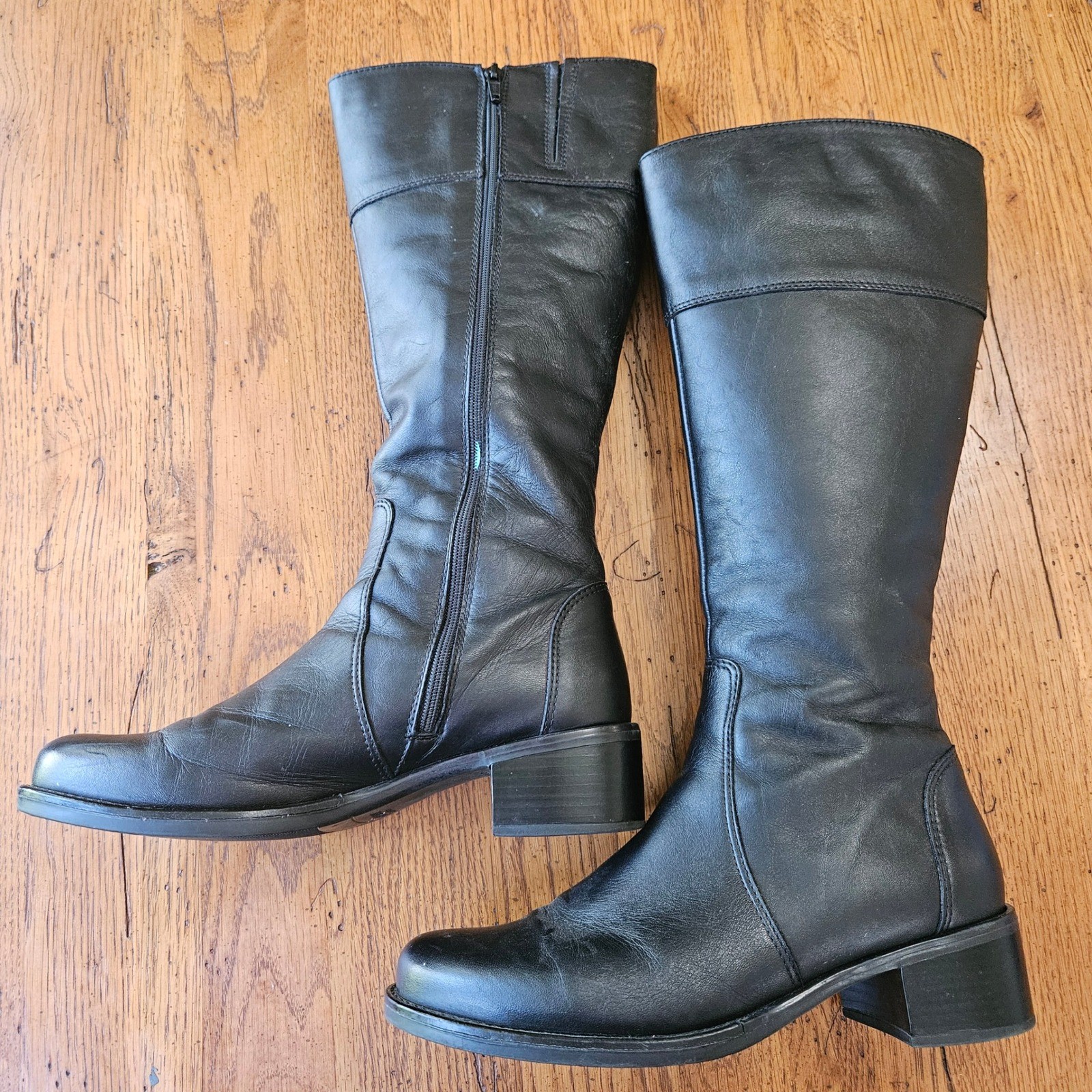 La Canadienne 30742 Black Leather Waterproof Knee High Boots Womens 7.5 M Canada