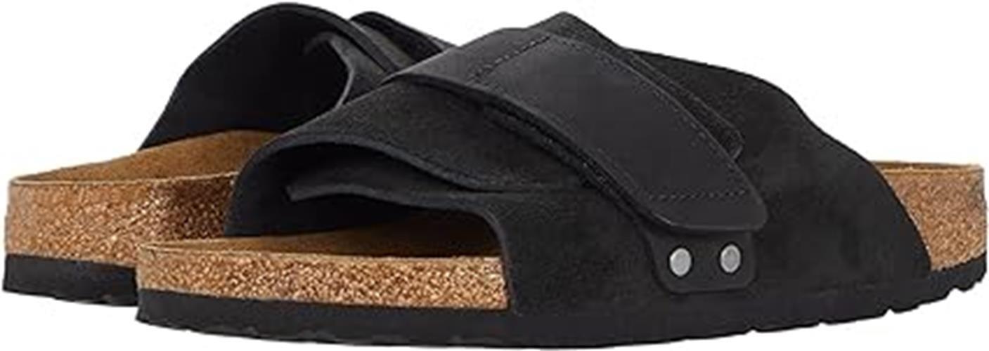 New in-Box Birkenstock Kyoto Nubuck Slide Sandal Narrow Taupe Black -Select Size
