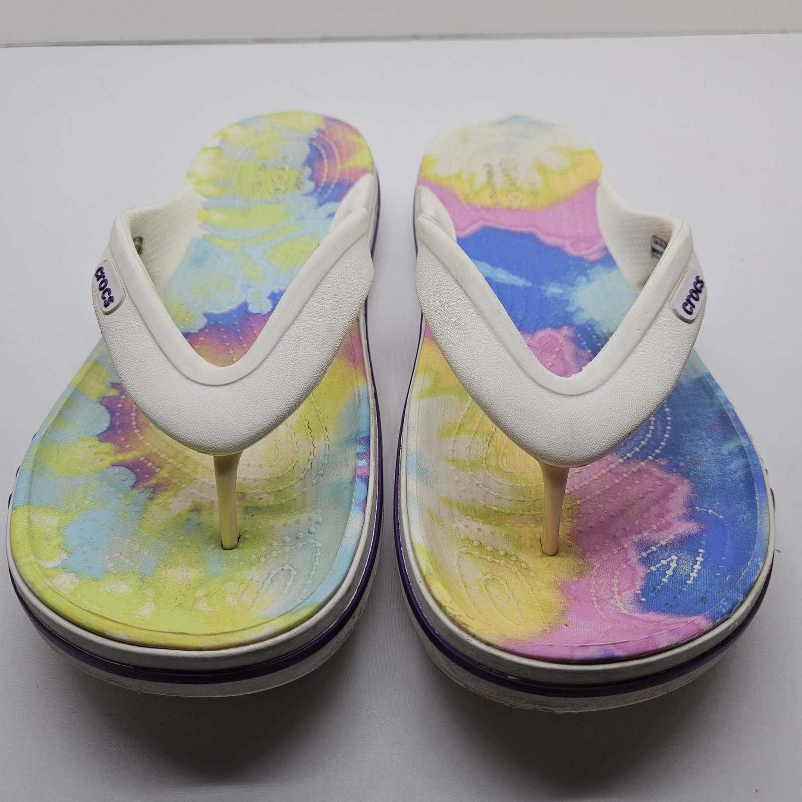 Crocs Bayaband Tie Dye Mania Flip Flops Shoe Thongs M7 W9