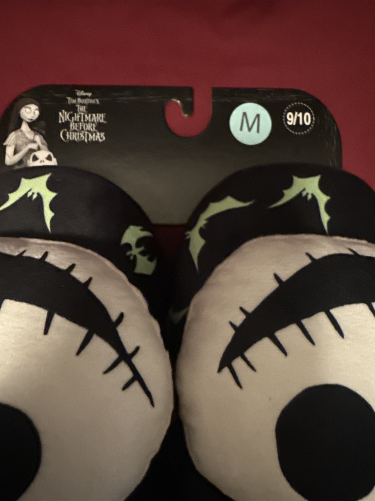 NEW Tag Disney Nightmare Before Christmas Jack Skellington Plush M-9/10 Slippers