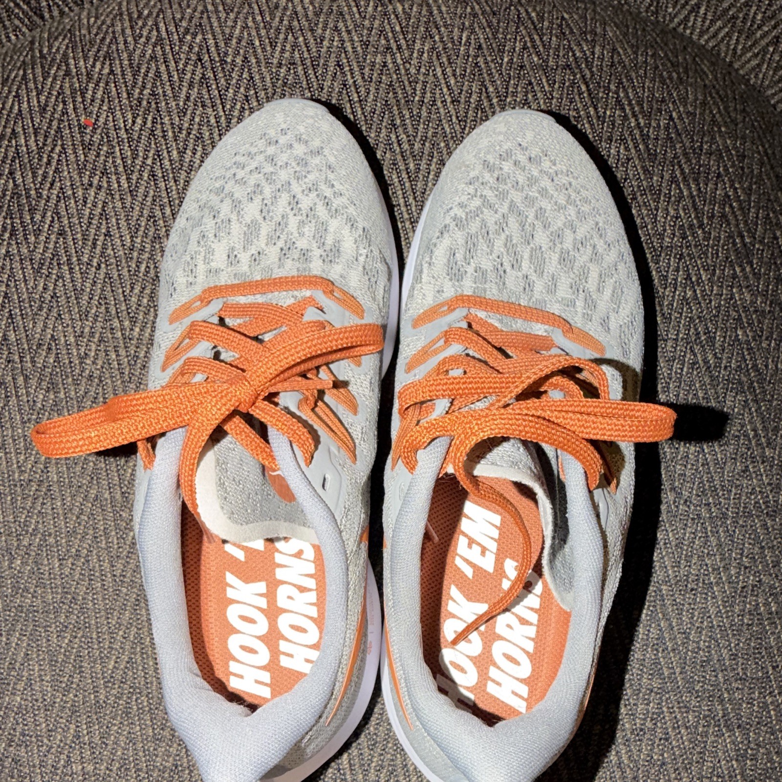 Nike Zoom Men’s Low Top Lace Up Athletic Sneakers Gray/Orange/White