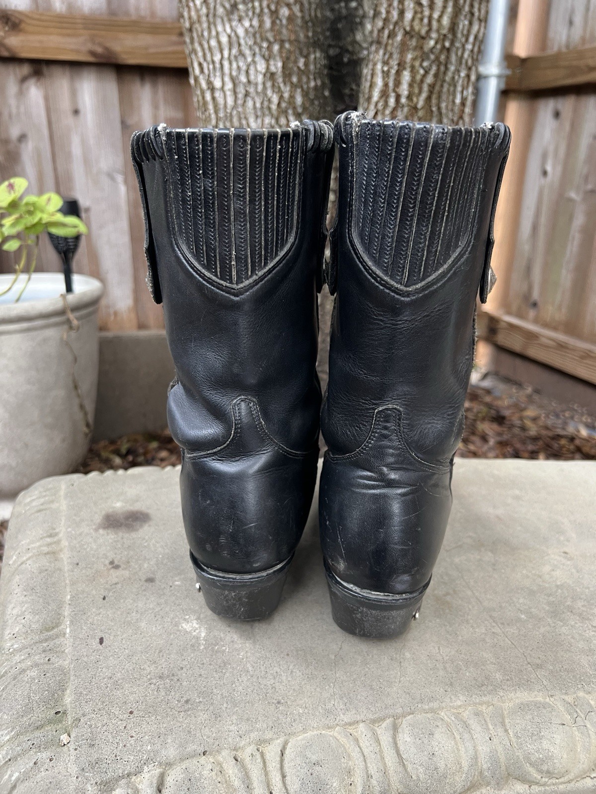 Womens 8.5 M HARLEY DAVIDSON Western Cowgirl Leather Motorcycle Boots 19763 USA