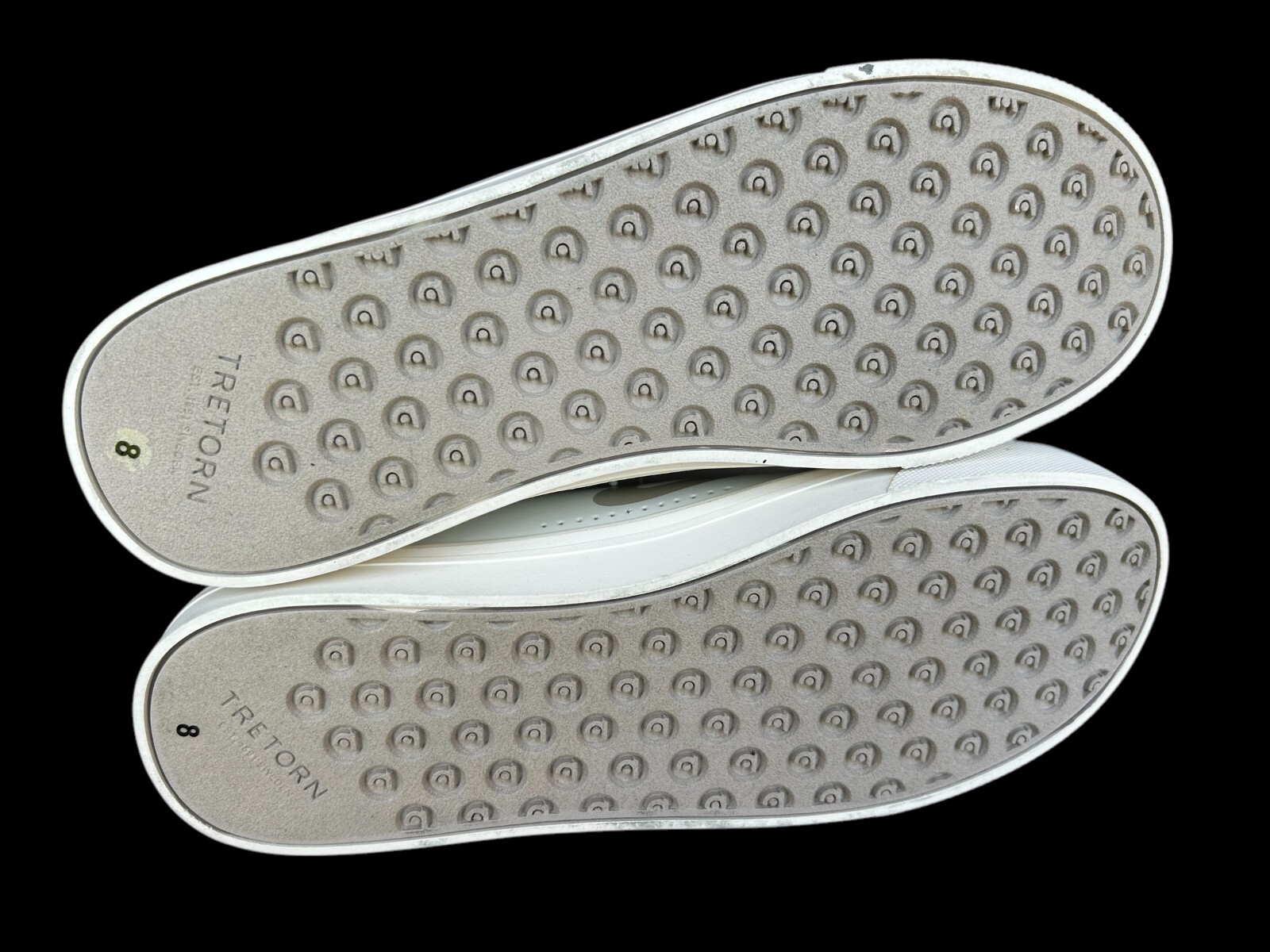 Tretorn women’s Hopper Sneaker Memory Foam Lightweight Shoes White Grey size 8