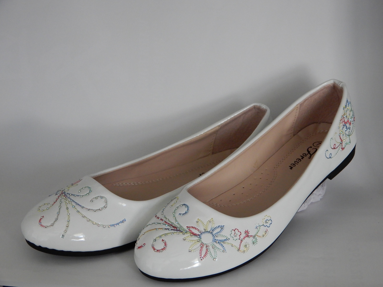 Women White Ballet Flat New Style Comfortable Fashion Size 5~10