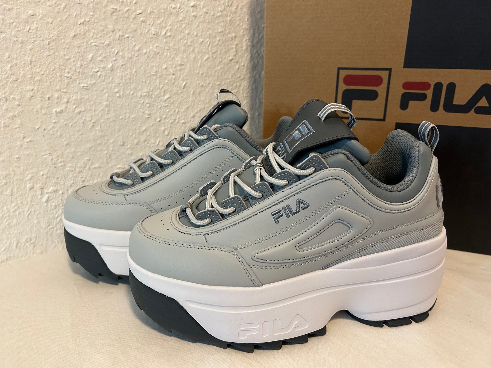 Fila Disruptor II Wedge Platform BNIB ggry/monu/wht