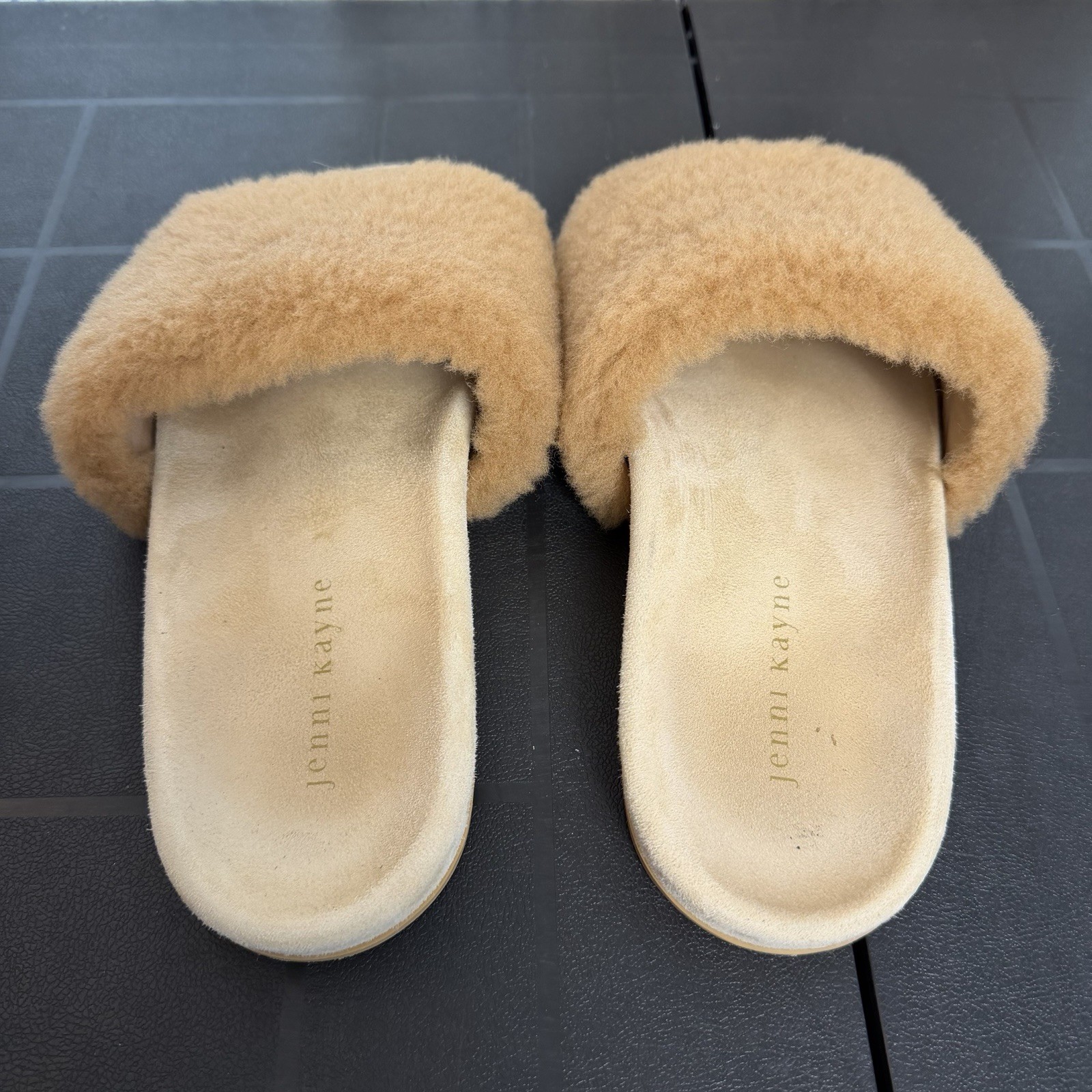 Jenni Kayne Womens Casual Everyday Shearling Slides Tan EUR 40 /US 9.5