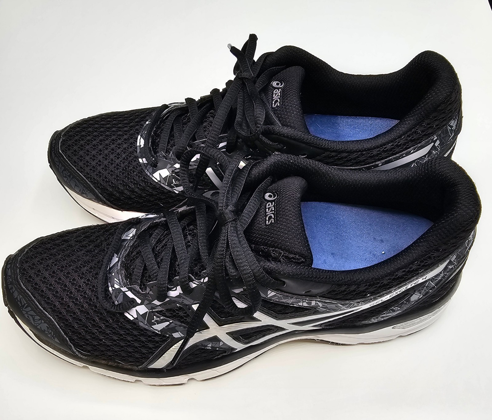 ASICS GEL Excite 4 Women’s Running Shoes Black Silver US 9 T6E8N Athletic