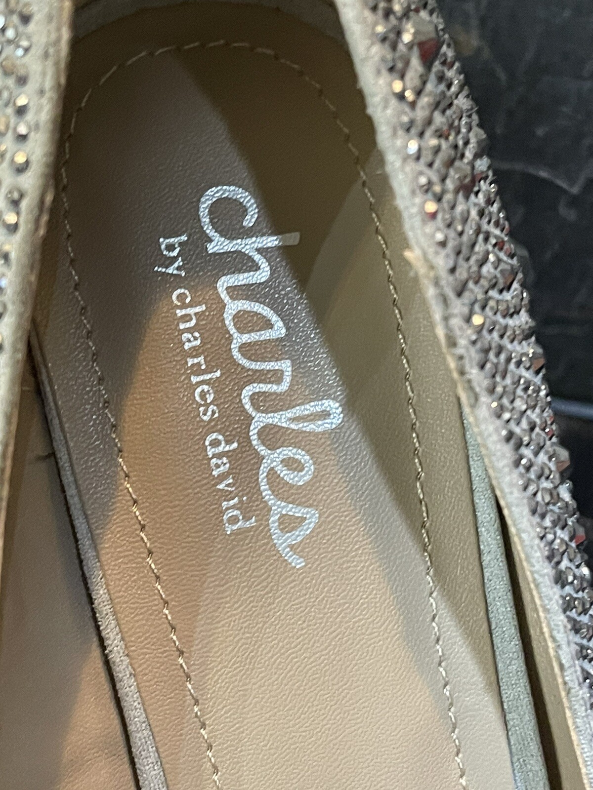 Charles by Charles David Womens Pact Silver Pumps Heels 7.Medium (B,M)rhinestone
