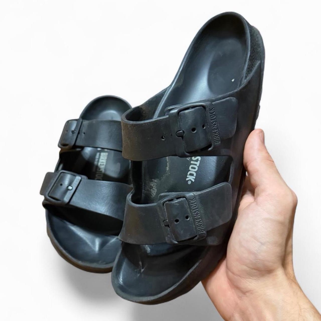 2000s Vintage Birkenstock Arizona Rubber Streetwear y2k Black Sandals