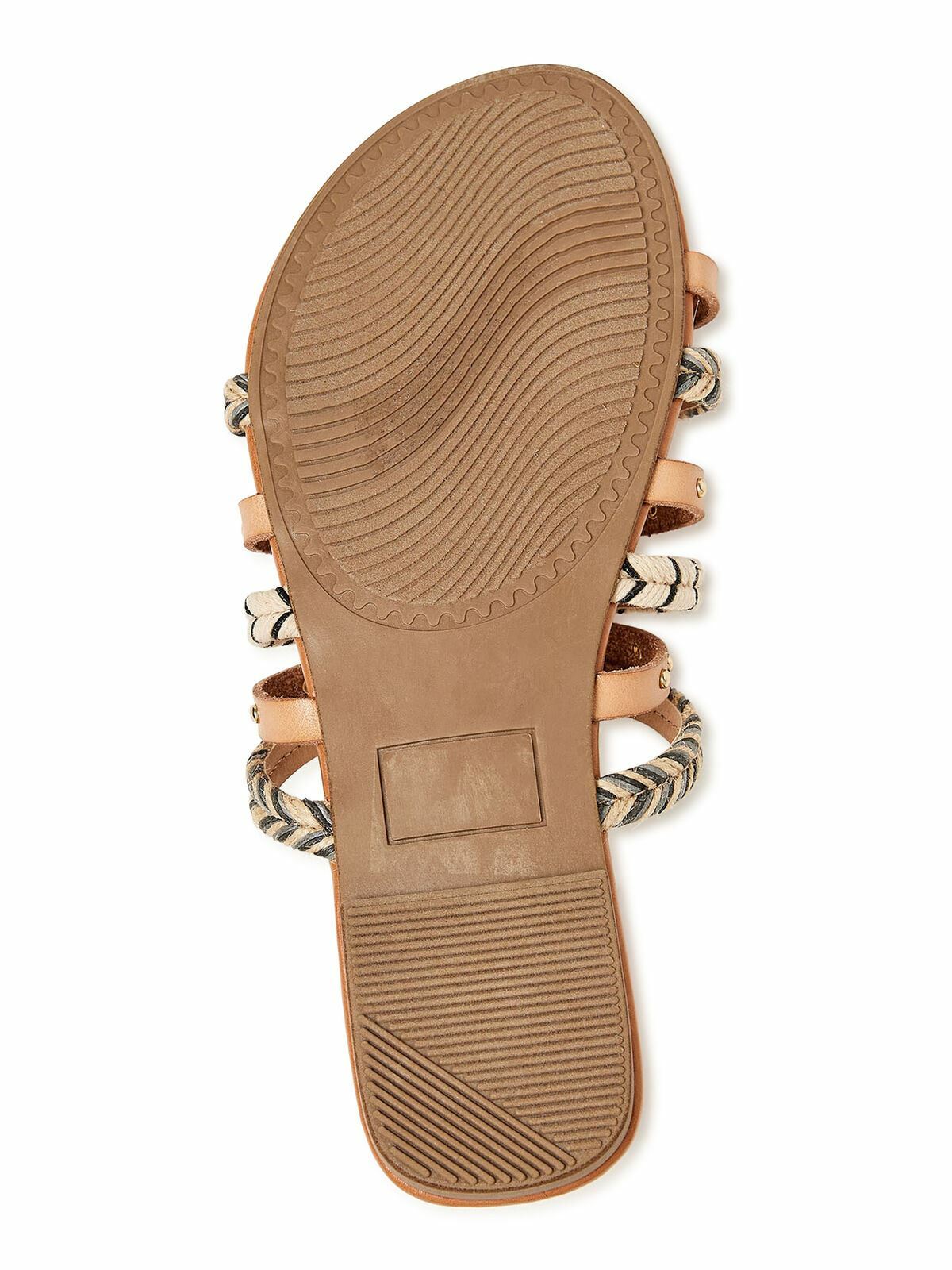 Scoop Women’s Studded Strappy Slide Sandal Size 7 Natural –336-