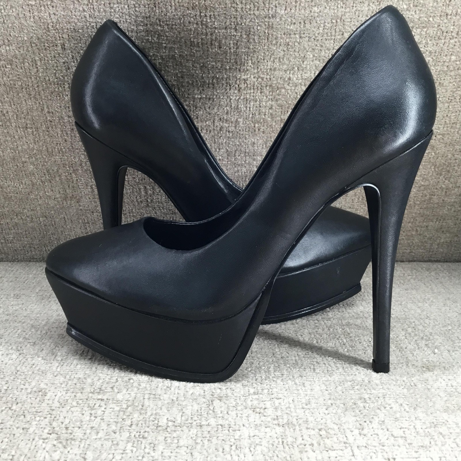 Steve Madden Shoes Womens Size 7.5 Black KYLA Platform Pumps Stiletto KYLA02S1