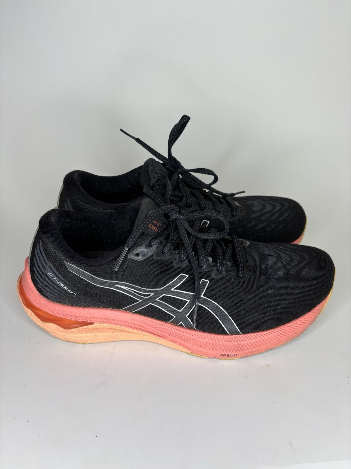 Asics Womens GT 2000 11 1012B271 Black Coral Running Shoes Sneakers Size 9.5