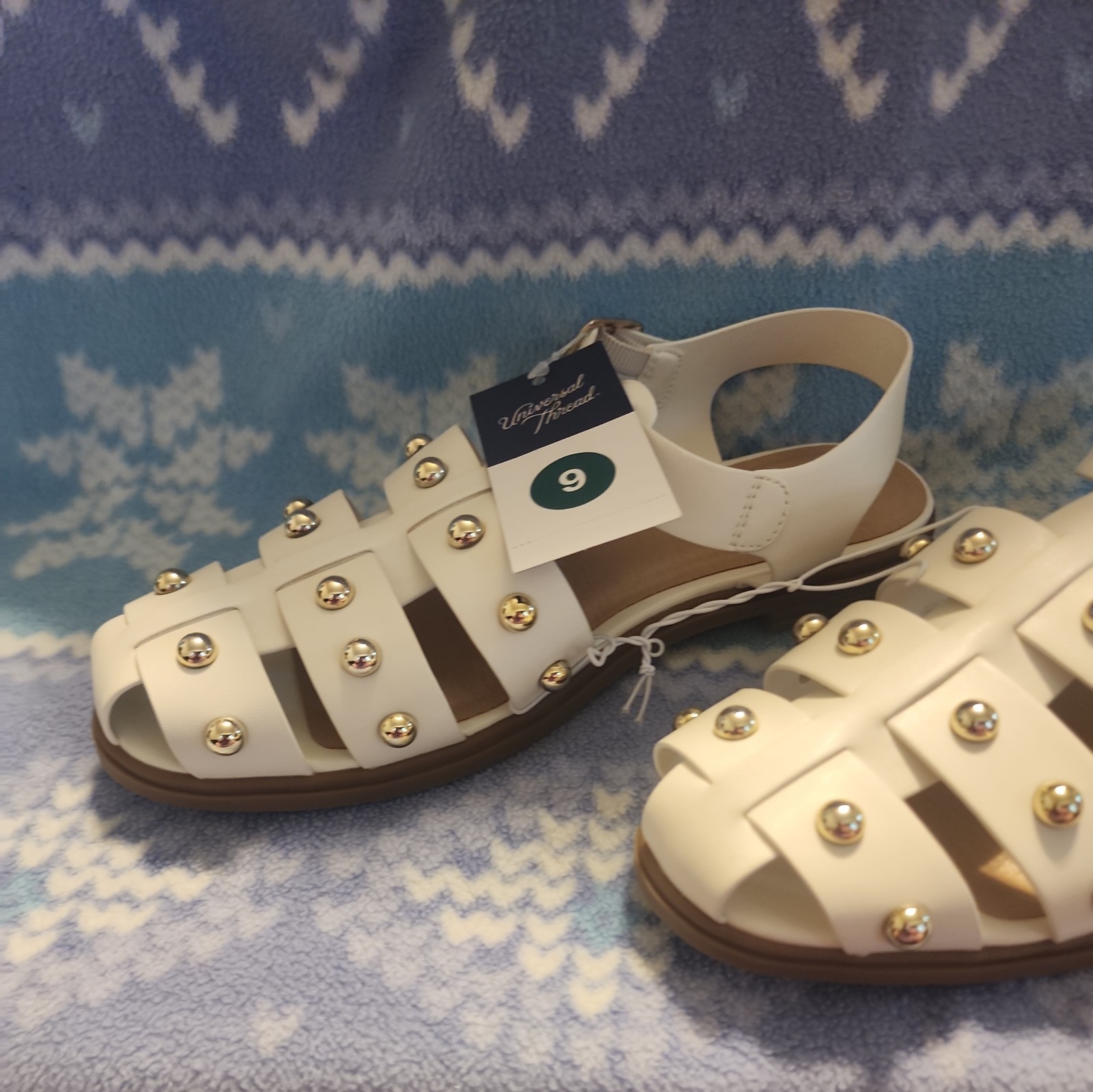 Women Winnie Wide Width Studded Fisherman summer Sandals – Universal Thread NWT