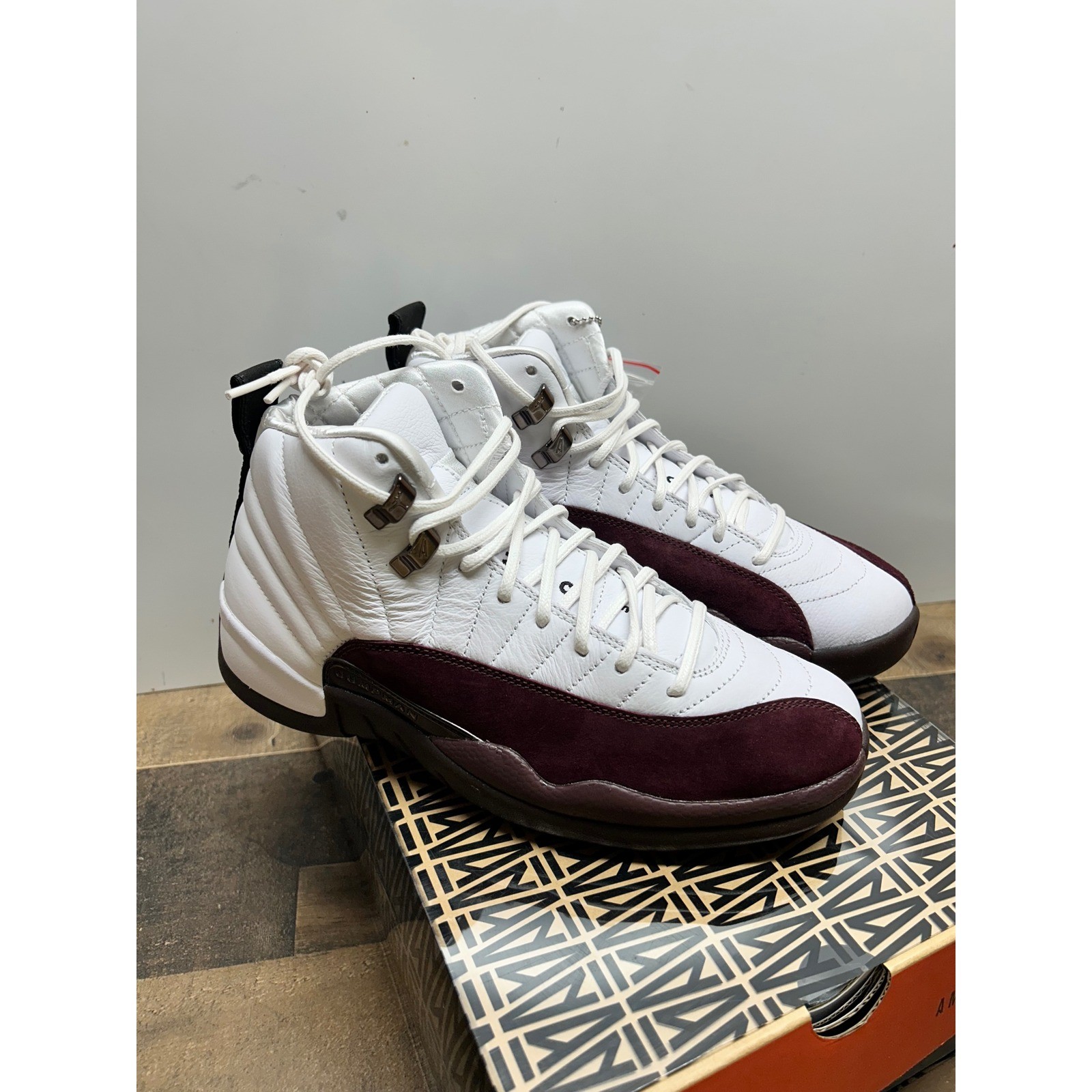 Jordan 12 Retro SP A Ma Maniére Burgundy Crush White DV0702 110 Women 8.5 Men 7