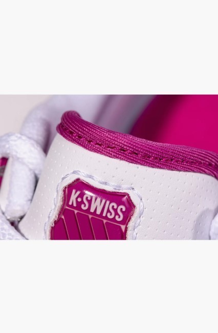 NIB K-Swiss Slamm 99 CC Sneaker Women Genuine Leather White/Raspberry