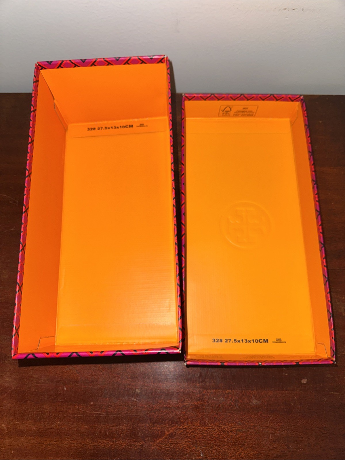 Tory Burch Empty Shoe Box Gift & Storage with Signature Logo 12x6x4