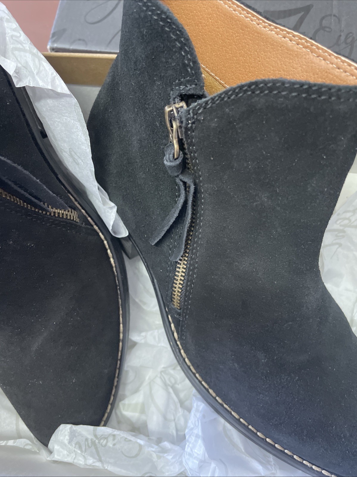 Vintage 7 Eight Suede Ladies Boots 8 1/2 NIB