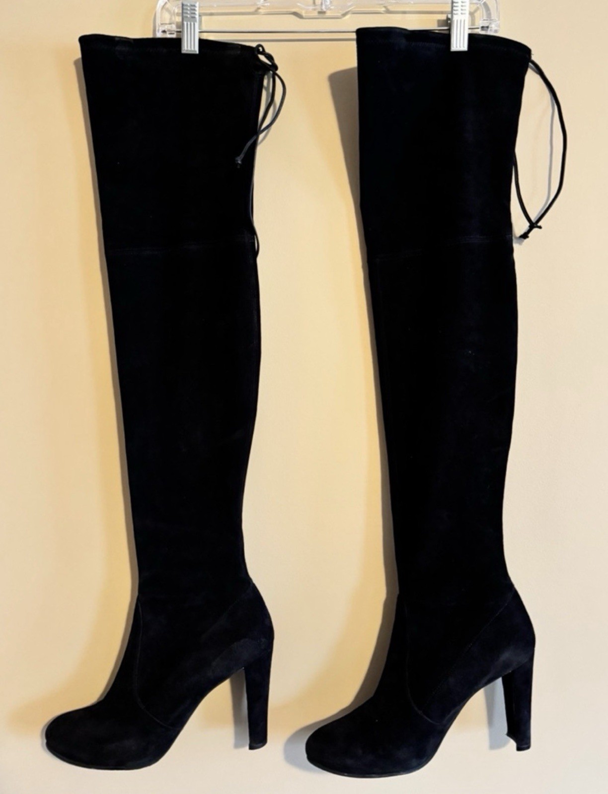 Stuart Weitzman Women’s Black Highland Over-the-Knee Suede Boots Size 8.5B