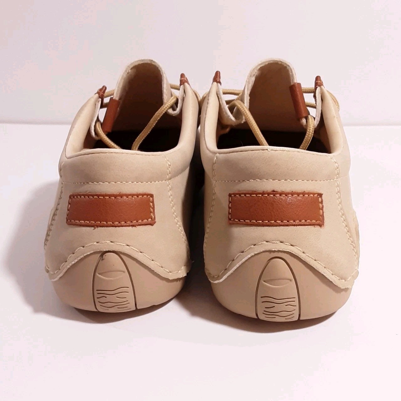 Salkin Women’s Driving Shoes Loafer Slip On Light Beige Nubuk Leather Women’s 10