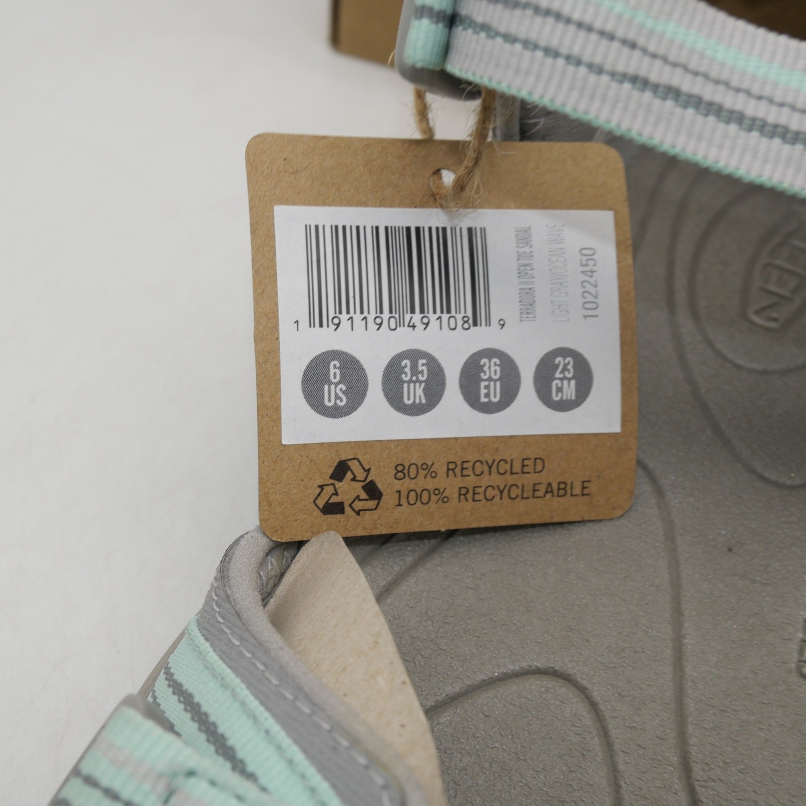 NEW KEEN Women’s 6 Terradora II Open Toe Post Sandals Gray Teal Green