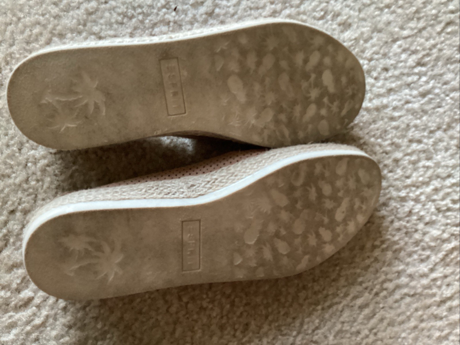 Esprit Nadine Espadrille Flats US 9 M Tan Faux Suede Textile Uppers Casual Shoe