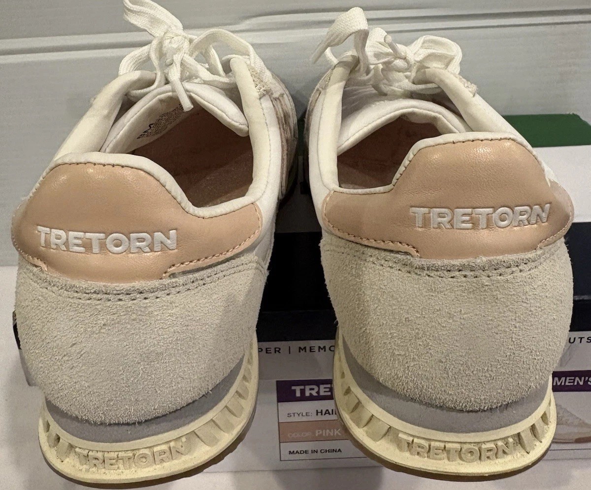 New Tretorn Hailey Women’s Jogger Sneaker Shoes Lace Up Pink Ivory Size 8 M NIB