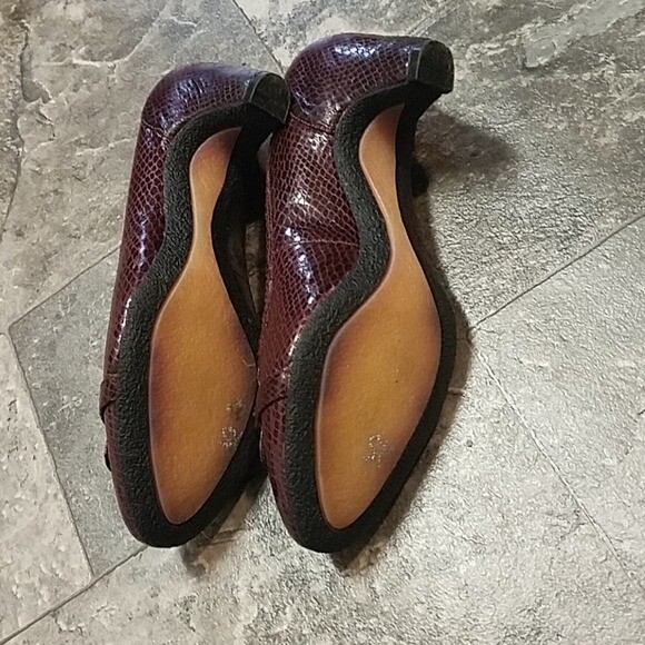 Sam Edelman Wine Python Snakeskin Yoanna Heels 8.5