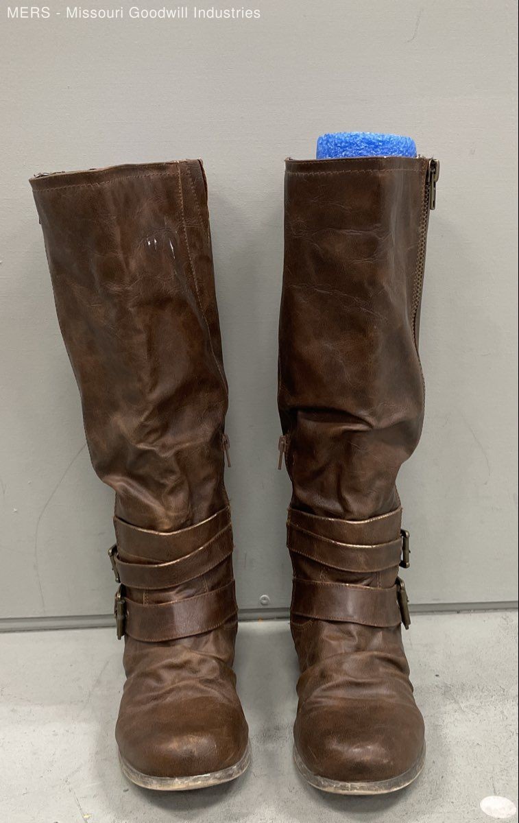 Carlos by Carlos Santana Helena WC Brown Tall Slouch Buckle Boots Women’s Size 9