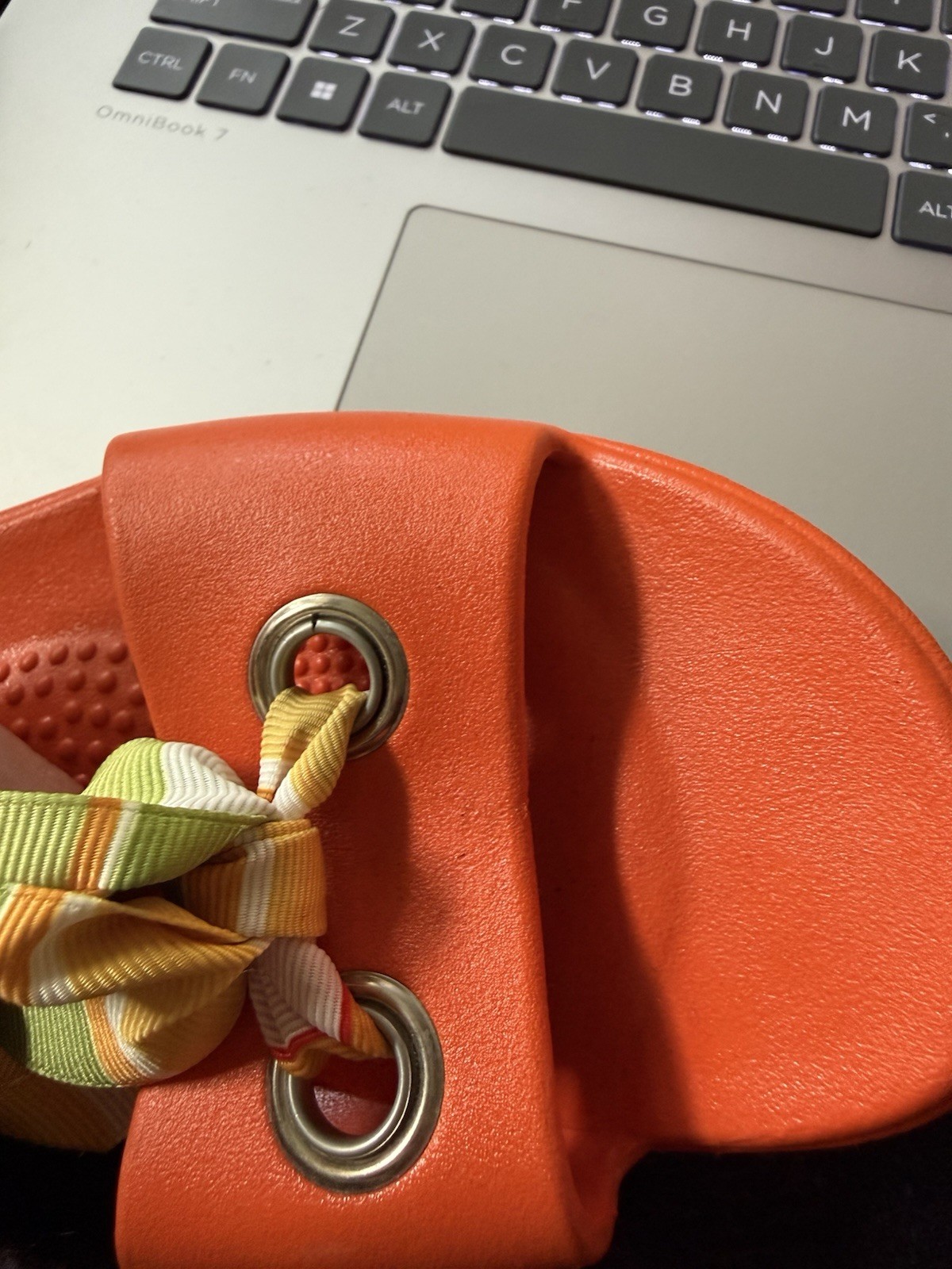 Oka B Women’s Small Orange Colorful Bow Sandals Preppy Limited Edtion