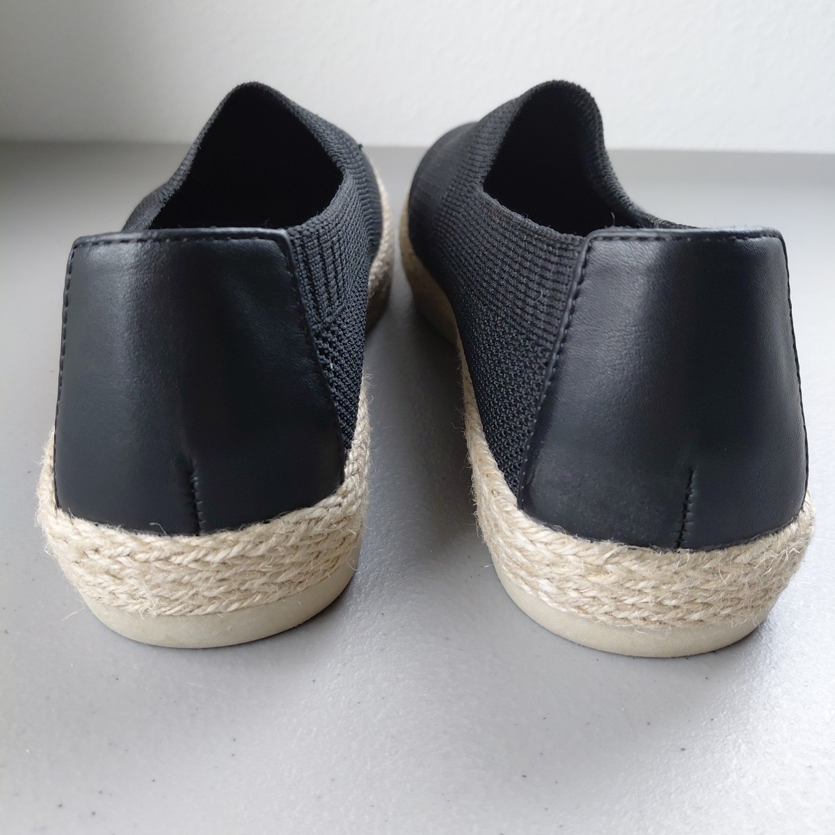 Esprit Espadrille Black Slip On Shoes Womens 7 M Casual Beach Travel Minimalist