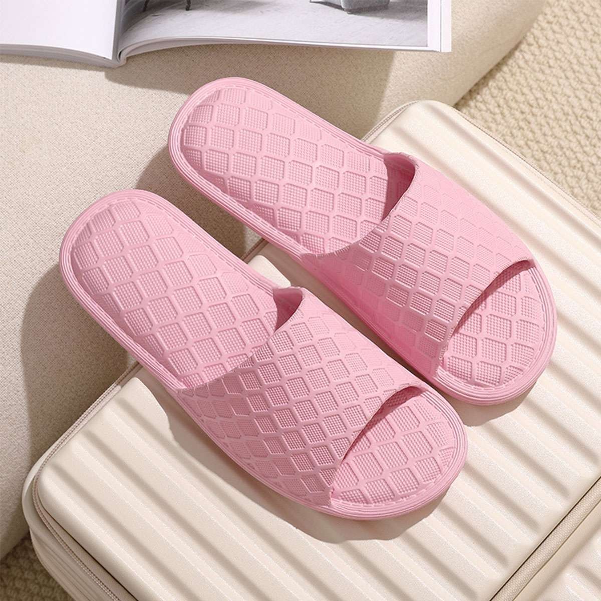 Womens Men Non-Slip Slides Shower Slippers House Sandals Bathroom Shoes Durable