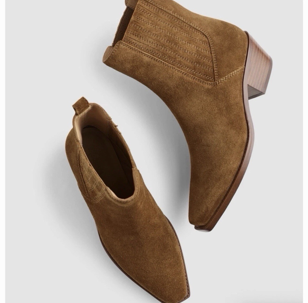 Madewell The Ingrid Chelsea Boot in Tan/Brown Suede Size 8 M NWOB $228