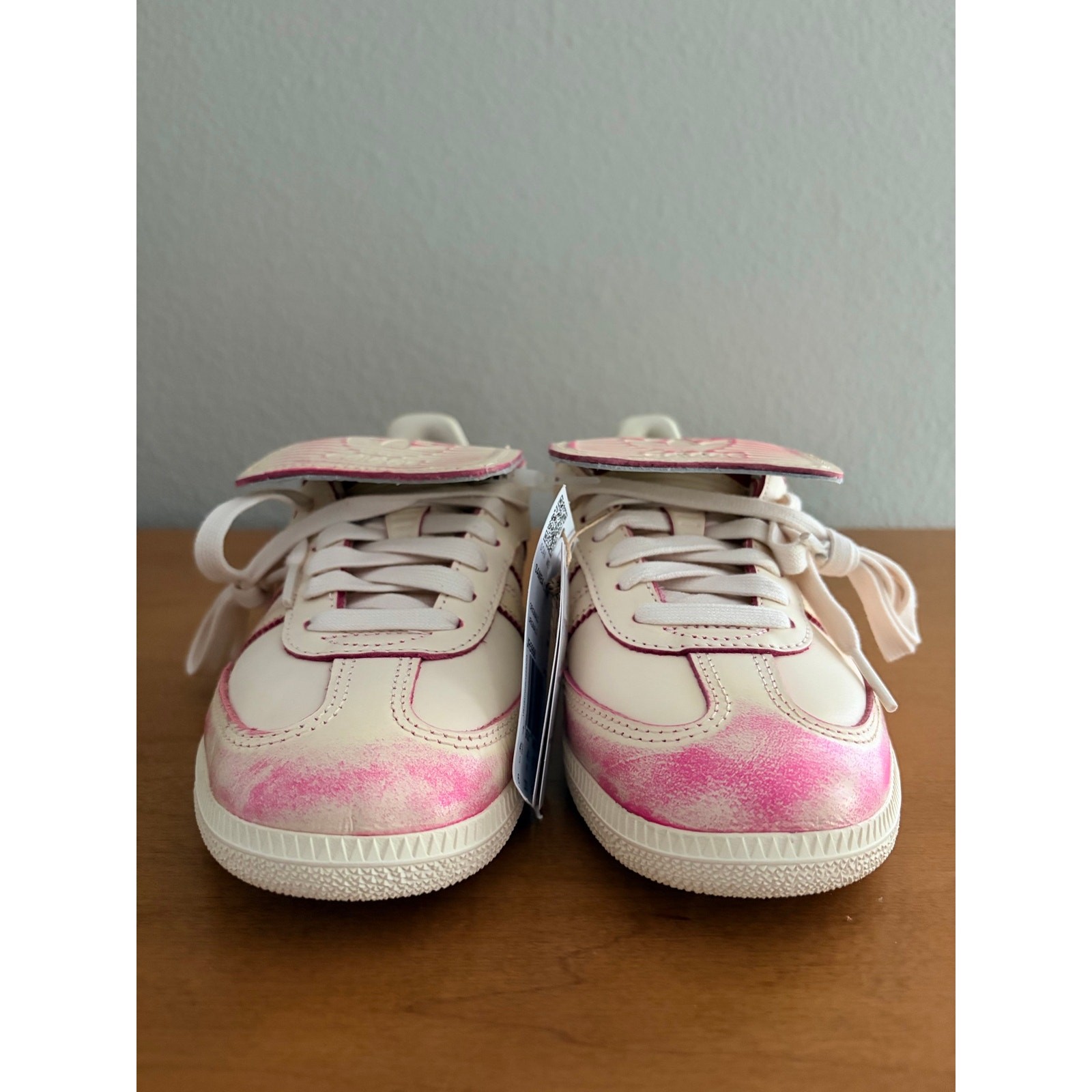 Adidas Samba LT Distressed Pack Cream/Shock Pink Womens 6 JR5998